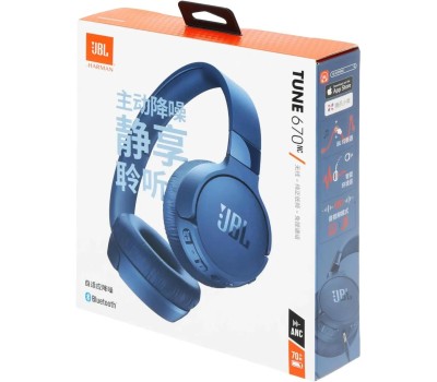 Наушники накладные беспроводные JBL Наушники Tune 670NC, Bluetooth, накладные, синий [ t670ncblu]