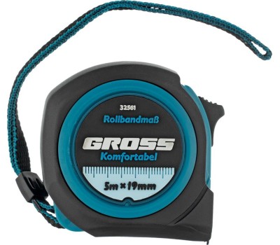 Рулетка GROSS Рулетка Komfortabel 5 м х 19 мм,обрезиненный корпус 32561