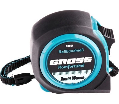 Рулетка GROSS Рулетка Komfortabel 5 м х 19 мм,обрезиненный корпус 32561