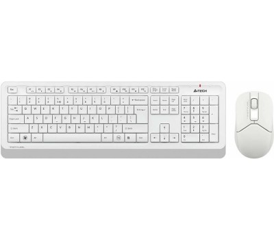 A4TECH Клавиатура + мышь Fstyler FG1012 клав:белый мышь:белый USB беспроводная Multimedia [1599042]