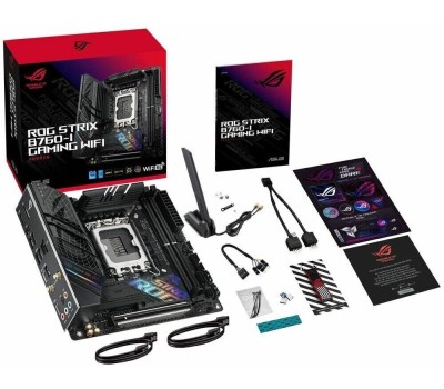 Материнская плата ASUS Материнская плата ROG STRIX B760-I GAMING WIFI LGA1700 mini-ITX 2xDDR5 PCIEx16 2xM.2 2хUSB-C DP HDMI 2.5GLAN Wi-Fi 6Е