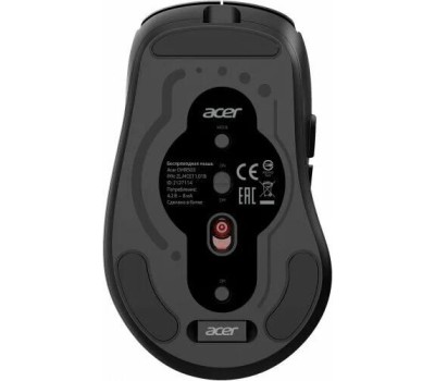 ACER Мышь OMR503 черный оптич. 3200dpi silent беспров. BT/Radio USB 4but (ZL.MCE11.01B)