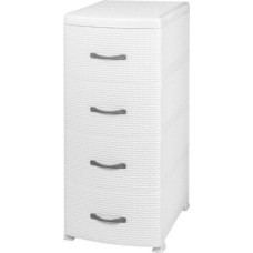 Комод VIOLET РОТАНГ белый 4-х секц. 035706
