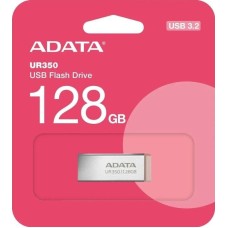 A-DATA Флешка USB UR350 128ГБ, USB3.2, серебристый и коричневый [ur350-128g-rsr/bg]