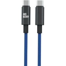 Кабель AKSBERRY (6900295620010) X163 Nylon silk Type-C - Type-C, синий