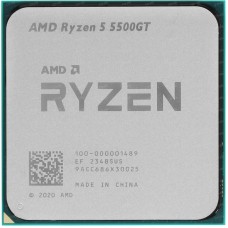 Процессор AMD Процессор Ryzen 5 5500GT (Soc-AM4, 3.6-4.4GHz, 6 cores/12 threads, 3Mb+16Mb, 65W, unlocked, Radeon 1900MHz) tray (100-000001489)