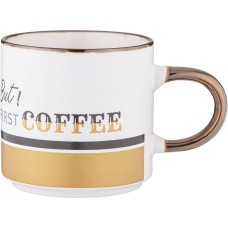 Кружка LEFARD 260-970 BUT FIRST COFFEE БЕЛАЯ 390мл