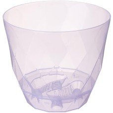 Горшок цветочный HOMVER Laurel для орхидей D145мм, 1,3л с поддоном (сиреневый транспарент) 221615041/01