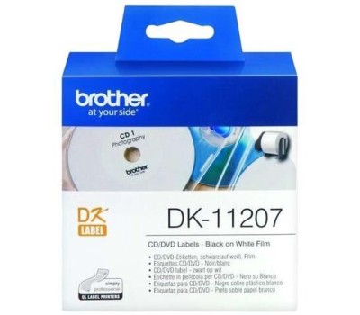 BROTHER Картридж DK11207, 58мм, черный шрифт, белый фон, DK11207