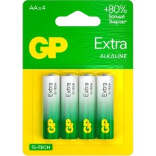 GP AA Батарейка Extra Alkaline 15AXA21-2CRSBC4, 4 шт