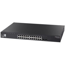 Коммутатор EDGE-CORE Коммутатор ECS4620-28T 24 x GE + 2 x 10G SFP+ ports + 1 x expansion slot (for dual 10G SFP+ ports) L3 Stackable Switch, w/ 1 x RJ45 console port, 1 x USB type A storage port, RPU connector, fan-less design, Stack up to 4 units
