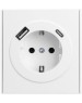 KRANZ Розетка STRONG 1-ая с/з с/у з/ш 16А с USB A+C быстрой зарядки 5В/3А жемчуг