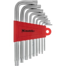 Набор ключей MATRIX Набор ключей имбусовых Torx , 9 шт, T10-T50, CrV, коротких, с сатинированным покрытием 12305