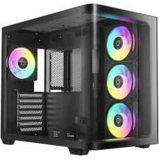 Корпус для ПК OCYPUS Корпус для ПК Iota-C70-BKD400CD-GL Case Iota C70 BK Curve ARGB Digital ATX / win / black /