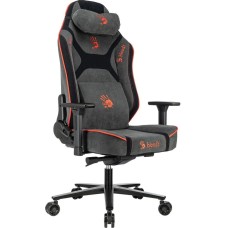 A4TECH Кресло игровое Bloody GC-680 серый/черный искусственная замша с подголов. крестов. металл