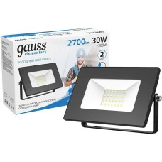 GAUSS Прожектор уличный Elementary 613100330 светодиодный 30Втчерный