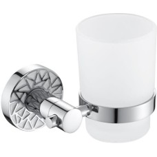 GFmark - Стакан стеклянный с креплением к стене, с БЕЛОЙ МОЗАИКОЙ 3206