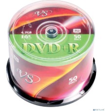 VS Диски DVD+R 4.7Gb, 16x, Cake Box 50шт.(620472)