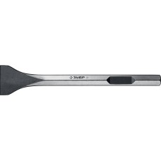 ЗУБР БУРАН, 80 х 400 мм, HEX 28, плоское изогнутое зубило, Профессионал (29372-80-400)