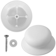 MULTIDOM Ручка для крышки с саморезом (белая). Диаметр 6 см. (только кратно упаковке) МТ76-179