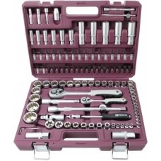 Набор инструментов THORVIK Набор инструмента с 12-гранными головками, 108 предметов, TS108/12 (54013) в кейсе