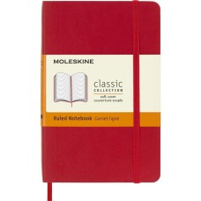 MOLESKINE Блокнот CLASSIC SOFT QP611F2 Pocket 90x140мм 192стр. линейка мягкая обложка красный