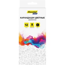 SILWERHOF Карандаши цв. Color 2.8мм шестигран. дерево ассорти 12цв. коробка/европод