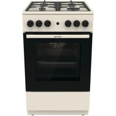 GORENJE Газовая плита GG5A12BEF, газовая духовка, без крышки, чугун, бежевый