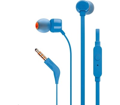 Наушники вкладыши проводные JBL TUNE 110 BLUE Наушники (JBLT110BLU)