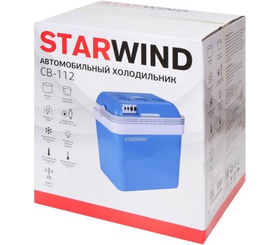 Автохолодильник Starwind CB-112 24л 48Вт голубой/белый