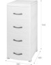 Комод VIOLET РОТАНГ белый 4-х секц. 035706