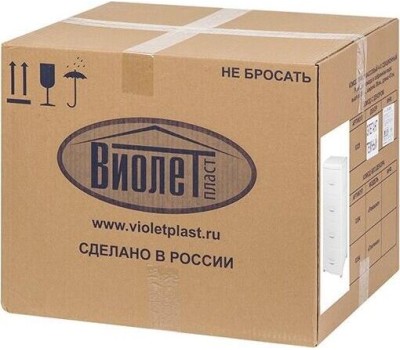 Комод VIOLET РОТАНГ белый 4-х секц. 035706