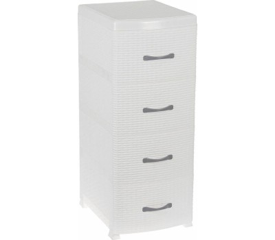 Комод VIOLET РОТАНГ белый 4-х секц. 035706