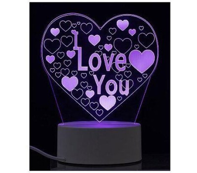 ENERGY Светильник декоративный EN-NL 23 3D сердце с надписью I LOVE YOU (106254)