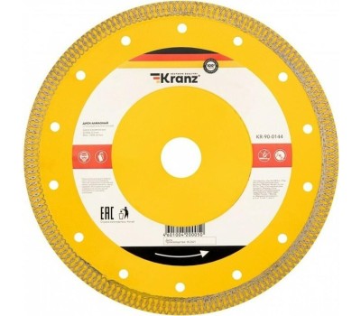 Диск алмазный KRANZ (KR-90-0144) Диск алмазный отрезной ультратонкий 200x25,4/22,2x1,8x10 мм