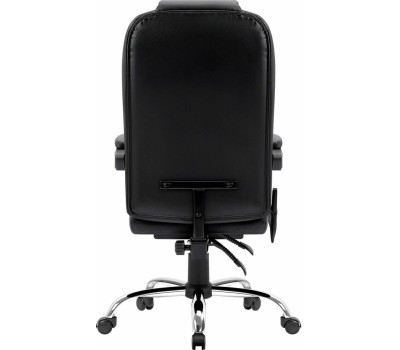 Кресло DEFENDER (64315) CARDINAL черный,PU,7 вибро,подножка