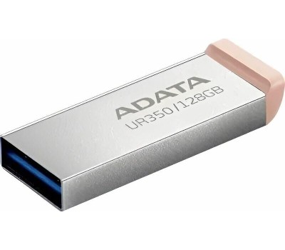 A-DATA Флешка USB UR350 128ГБ, USB3.2, серебристый и коричневый [ur350-128g-rsr/bg]