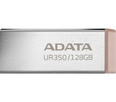 A-DATA Флешка USB UR350 128ГБ, USB3.2, серебристый и коричневый [ur350-128g-rsr/bg]