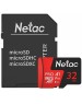 Карта памяти NETAC Карта памяти microSDHC UHS-I U1 P500 Eco 32 ГБ, 80 МБ/с, Class 10, NT02P500ECO-032G-S, 1 шт., без адаптера