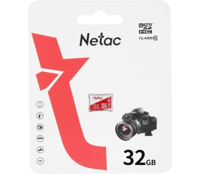 Карта памяти NETAC Карта памяти microSDHC UHS-I U1 P500 Eco 32 ГБ, 80 МБ/с, Class 10, NT02P500ECO-032G-S, 1 шт., без адаптера