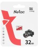Карта памяти NETAC Карта памяти microSDHC UHS-I U1 P500 Eco 32 ГБ, 80 МБ/с, Class 10, NT02P500ECO-032G-S, 1 шт., без адаптера