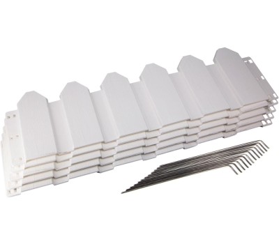 Заборчик для сада LUCKY WAY LWZWT011 декоративный 10 шт. по 60 см, белый