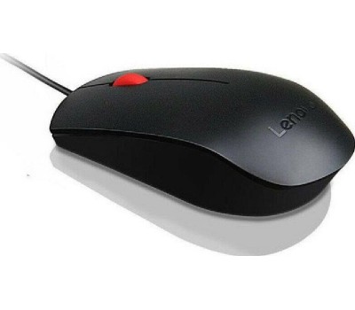 LENOVO Мышь проводная Essential, оптическая, USB, 1600dpi, черный [4y50r20863]