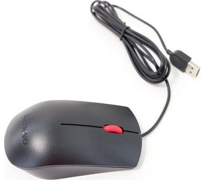 LENOVO Мышь проводная Essential, оптическая, USB, 1600dpi, черный [4y50r20863]