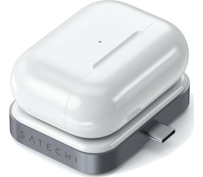 SATECHI Беспроводная зарядка USB-C Wireless Charging Dock для AirPods. Цвет серый космос