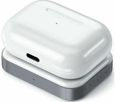 SATECHI Беспроводная зарядка USB-C Wireless Charging Dock для AirPods. Цвет серый космос