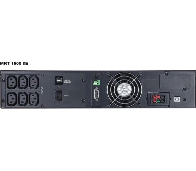PowerCom Macan MRT-1500SE ИБП {Online, 1500VA / 1500W, Rack/Tower, IEC, LCD, Serial+USB, SNMPslot, подкл. доп. батарей} (1168817)