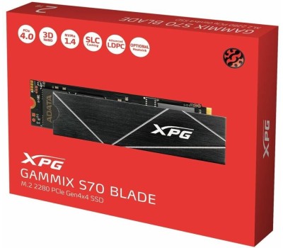 Накопитель SSD A-DATA SSD накопитель XPG Gammix S70 Blade AGAMMIXS70B-1T-CS 1ТБ, M.2 2280, PCIe 4.0 x4, NVMe, M.2