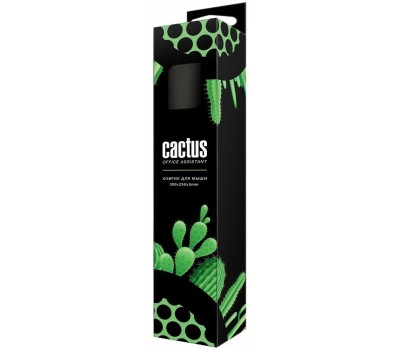 Коврик CACTUS Коврик для мыши Black черный, ткань, 300х250х3мм [cs-mpc-d01m]