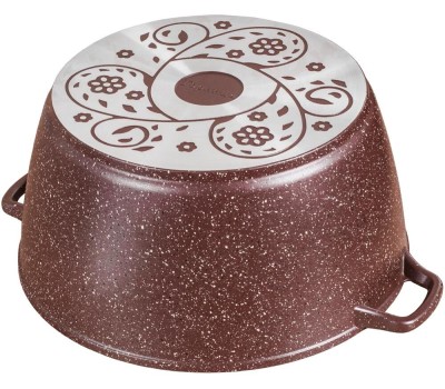 Кастрюля ГОРНИЦА Кастрюля а/пр литая 5,0л стекл/кр Шоколад ТМ